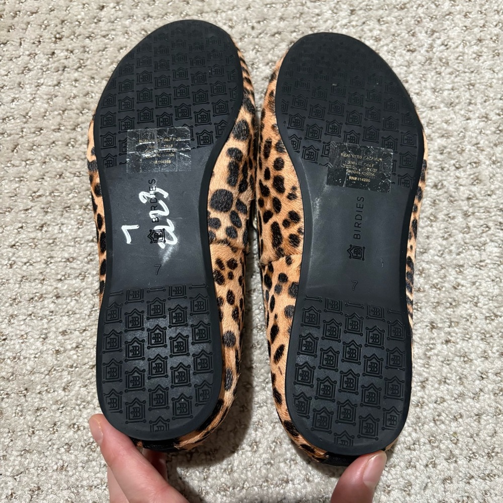 NWOB Birdies The Starling Cheetah Leopard Print Calf Hair Loafer Flats 7 - Picture 9 of 15